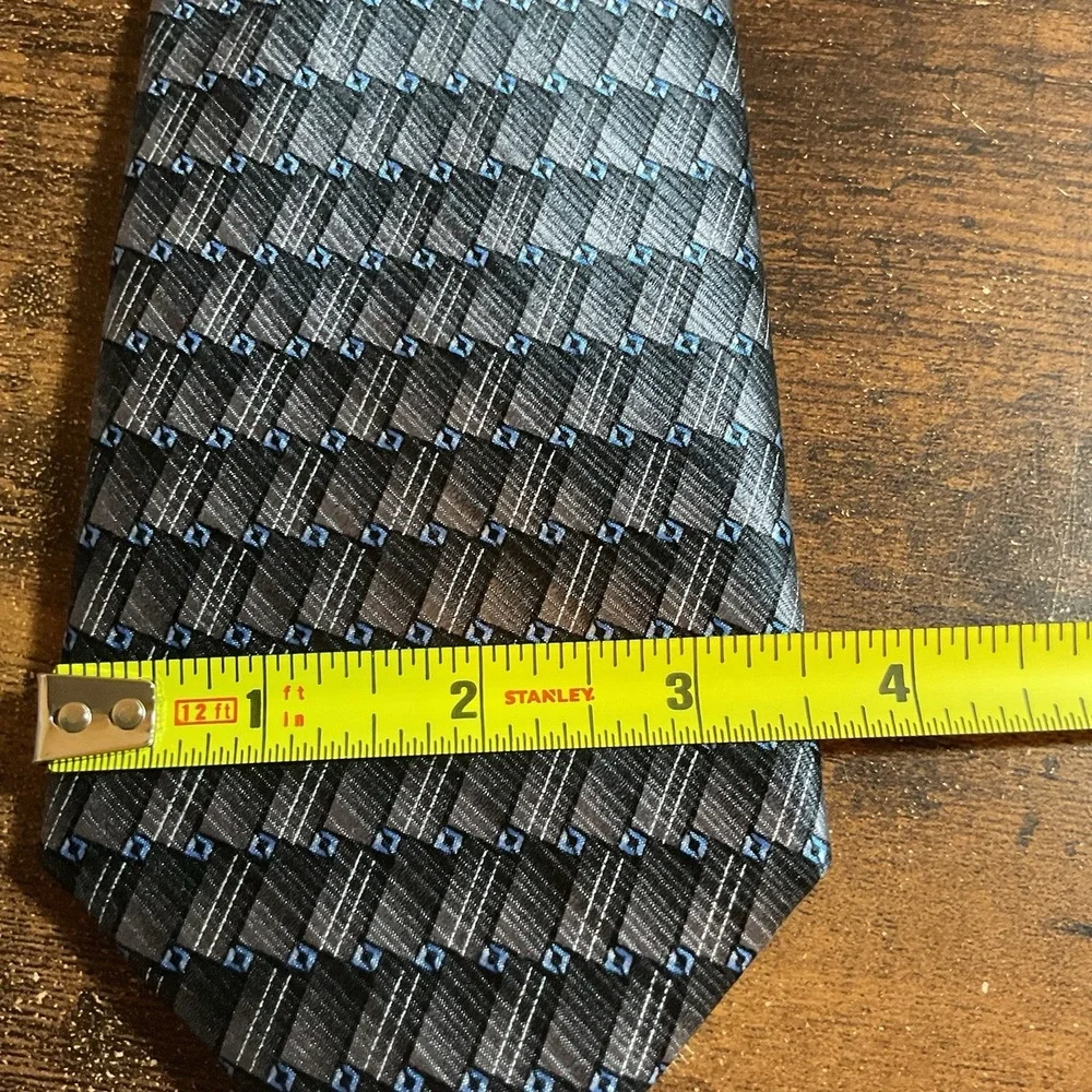 Men's‎ Arrow Silver Blue Necktie 100% Silk